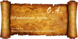 Ofenbecher Aida névjegykártya